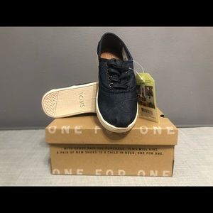 Cordones Dark Denim Syn Leather Toms